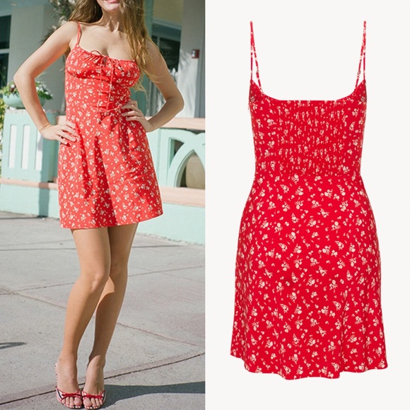 Realisation Par Inez Dress in Ammi Red Floral Size S - Picture 12 of 14